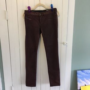 Diesel Fig-colored shimmer skinny jean